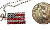 Rhinestone Flag Necklace