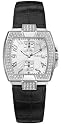 GUESS Black Leather Strap Watch