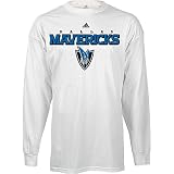 Dallas Mavericks NBA White Long Sleeve Tee Shirt By Adidas by GametimeUSA