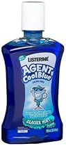 Listerine Agent Cool Blue Tinting Rinse, Glacier Mint, 16.9-Ounce Bottles (Pack of 4)