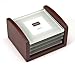 Photo Coaster Set of 4 White with Arc Walnut Base