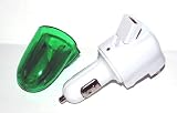 Green Portable 3 IN 1 Charger With USB Adapter, Folding Travel Blade, & Plug-in Car Charger For BlackBerry Curve 8520 8530 8900 Storm 9500 Storm 2 9550 Tour 9630