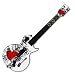 My Heart Design Skin Decal Sticker for Wii and Xbox 360/ Playstation 3 PS3 Guitar Hero III Gibson Les Paul Guitar Controller