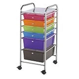 Blue Hills Studio Storage Cart with 6 Drawers 13-Inch by 32-Inch by 15-1/2-Inch, Multi-Color