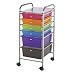 Blue Hills Studio Storage Cart with 6 Drawers 13-Inch by 32-Inch by 15-1/2-Inch, Multi-Color