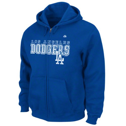 Los Angeles Dodgers Royal Blue Club Seat Full-Zip Lightweight Fleece Hooded Sweatshirt