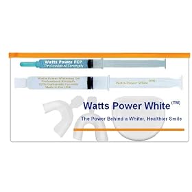 Watts Power Optimized 22% Professional Teeth Whitening Kit with New FCP Enamel Gel, Get 35% Results