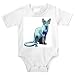 russian blue - Onesie with blue, russian, cat, feline