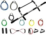 Wacces New Home Pull Up Chin Up Bar Exercise Doorway Workout And 16 Pc Resistance Bands For P90X Or Any Fitness Program