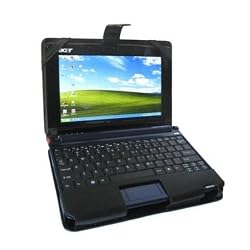 Acer Aspire One Genuine Premium Leather Laptop Case 8.9" Mini-notebook Bag Sleeve (3-cell Battery Version Licaso(TM) Case Only, Laptop Not Included)