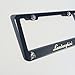 Matte Black Laser Engraved Lamborghini Stainless Steel USA License Plate Frame With Engraved Steel Logo Screw Cap Combo 12.25