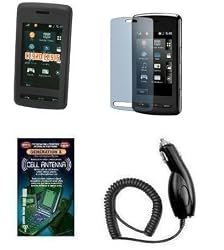 Cell Phone Accessories Bundle for AT&T LG VU CU920, CU915 (Includes; Black Silicone Rubber Soft Case, Rapid Car Charger, Custom Full Screen Protector, Generation X Antenna Booster)