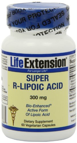 Life Extension Super R-lipoic Acid, Vegetarian Capsules, 300 mg, 60-Count