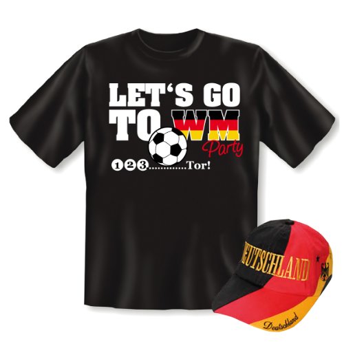 2teiliges Fanartikel Set zur WM Party 2014 Fußball Deutschland Fan T