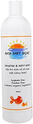 Best Baja Baby Gear, Shampoo &amp; Body Wash, Soft Citrus Scent, 16 oz, ( 2 PACK ), Now Foods, 3 in 1 Sports Shaker Bottle, 25 oz BUNDLE