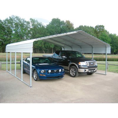 Rhino Shelter Steel Carport - Double Vehicle, 24Ft.L x 22Ft.W x 12Ft.H, Model# SCP-22