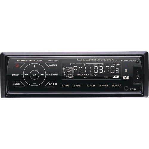 New-POWER ACOUSTIK PADVD-220 IN-DASH DVD/MP3/CD RECEIVER - POWPADVD220