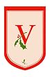 Monogram Holiday Garden Size Flag - V