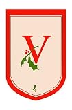Outdoor Living : Monogram Holiday Garden Size Flag - V