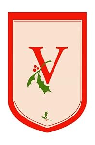 Monogram Holiday Garden Size Flag - V