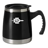 San Diego State University - 16-ounce Squat Travel Mug Tumbler - Black