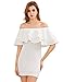MakeMeChic Women's Off Shoulder Ruffle Mini Dress Boho Bodycon Dress