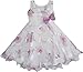 Sunny Fashion Girls Dress Purple Flower Bow Tie Wedding Party