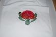Embroidered White T with Australian Flower Adult-M