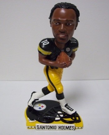 Santonio Holmes Pittsburgh Steelers Helmet Base Bobblehead