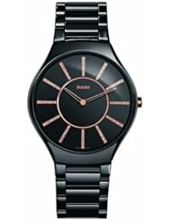 Rado True Thinline Black Ceramic Ladies Watch R27741702