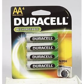Duracell DC1500B4N Rechargeable AA NiMH Batteries (4 Pack) by Duracell