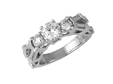 14K Unique Diamond setting with Rounds and Bagguettes