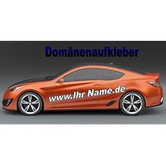 Auto Aufkleber KFZ Beschriftung Wunschtext Domain Name.Farbe & Schriftart frei w�hlbar!