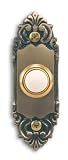 Heath Zenith 925 Wired Door Chime Push Button, Antique Brass with Lighted Center