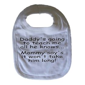 babies funny bib novelty bib (all daddy knows)
