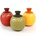 Handmade Decorative Ceramic Flower Vases With Delicate Floral Trim - Set of 3