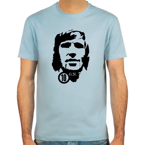 T-Shirt Günter Netzer ::: Farbauswahl: skyblue, sand, weiß oder deepred ::: Fußball-Kult