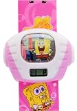 TimerMall OEM - Montre Enfants - Quartz - Caoutchouc - Cartoon SpongeBob Pink Rubber Digital Kids projection
