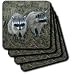 Two Raccoons - Set Of 8 Ceramic Tile Coasters