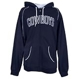 Dallas Cowboys Navy Blue Ultimate Star Full Zip Hoody Sweatshirt (Small)