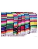 Mexican Serape Saltillo Blanket Heavy Authentic Throw 26" X 60" Table Cloth, Curtain