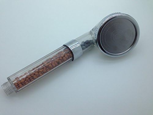 Kingplast Filtration Shower Head for Dry Skin &amp; Hair High Pressure Water Saving Ionic Hand Shower Shower head, Minerals ball