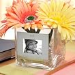 Greek Square Glass Vase with Photo Frame
