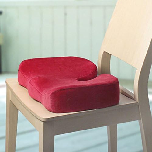 Love Home Coccyx Orthopedic Memory Foam Seat Cushion/seat Pad/chair Pad/ Chair Cushion/ Office Cushion/car Cushion/stool Cushion-relieve Spinal Compression Nerve Pain, Sciatica and Pressure Off Back and Legs-thickening Version-Size:15.7''*11.5''*3.5'' (Red)
