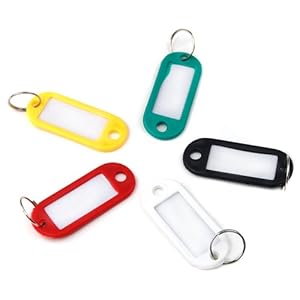Colour Plastic Cards on Gadgetpooluk 30 Coloured Plastic Key Fobs Luggage Id Tags Labels