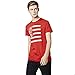 Lacoste Men's Wide Stripe Flag Crew Neck T-Shirt-Blue/White