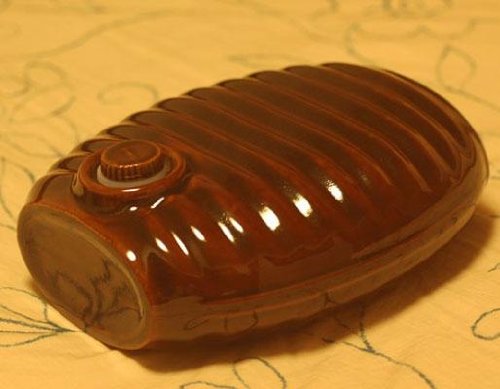 レトロな陶器湯たんぽ（茶）