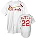 David Eckstein White Majestic MLB Home Replica St. Louis Cardinals Jersey