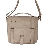 Shoulder / Cross Body Fashion Satchel Bag Beige
