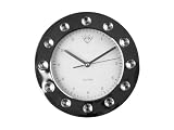 Wanted Wall Clock Stainless Steel With Transparent Diamands